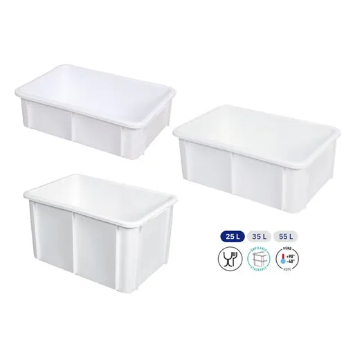 Plastkasse Gilac hvit 60x40cm