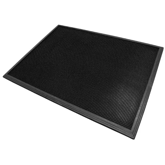 Gulvmatte, rengjørende med gummiknotter