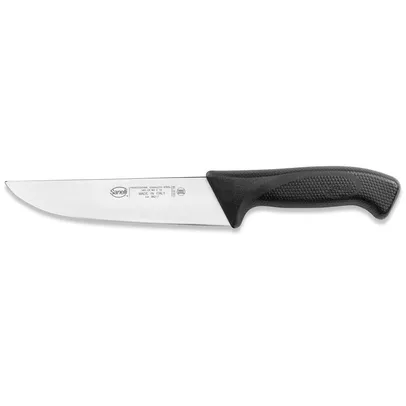 Slaktekniv 16cm rett, sort skaft
