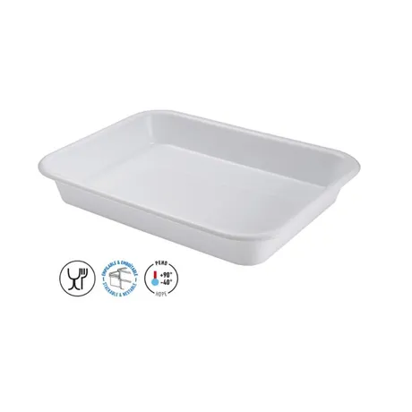 Plastkasse 10L glatt hvit HDPE