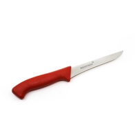 Utbeiningskniv 16cm smal rett,  rødt skaft