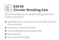 Freund K28-06 oppdelingssag, 1800W