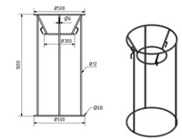 Sekkestativ 240L for returplast RF