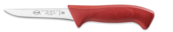 Utbeiningskniv 16cm smal rett,  rødt skaft