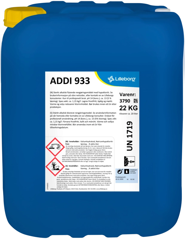 ADDI 933 skumvask m/klor, 22KG