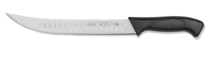 Trimmekniv 26cm bølgeslipt, sort
