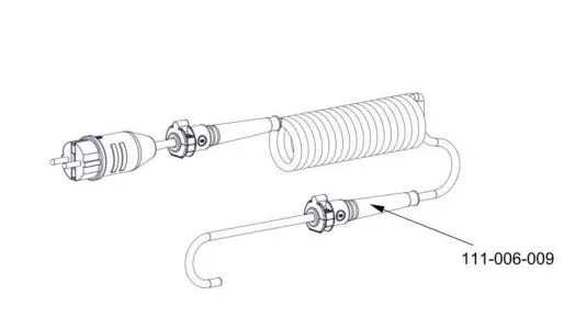 Spiralkabel til K18-01, 230V