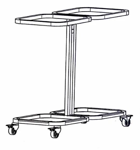 Sekkestativ dobbel med hjul