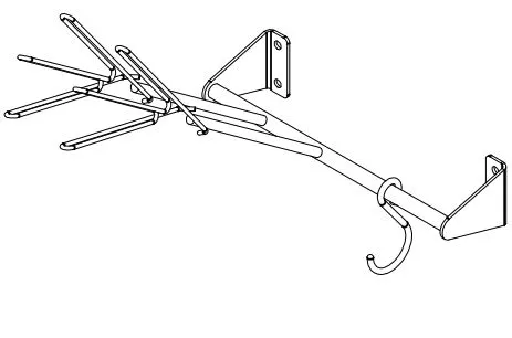 Hanskeholder 1Par + opphengskrok, B325 mm