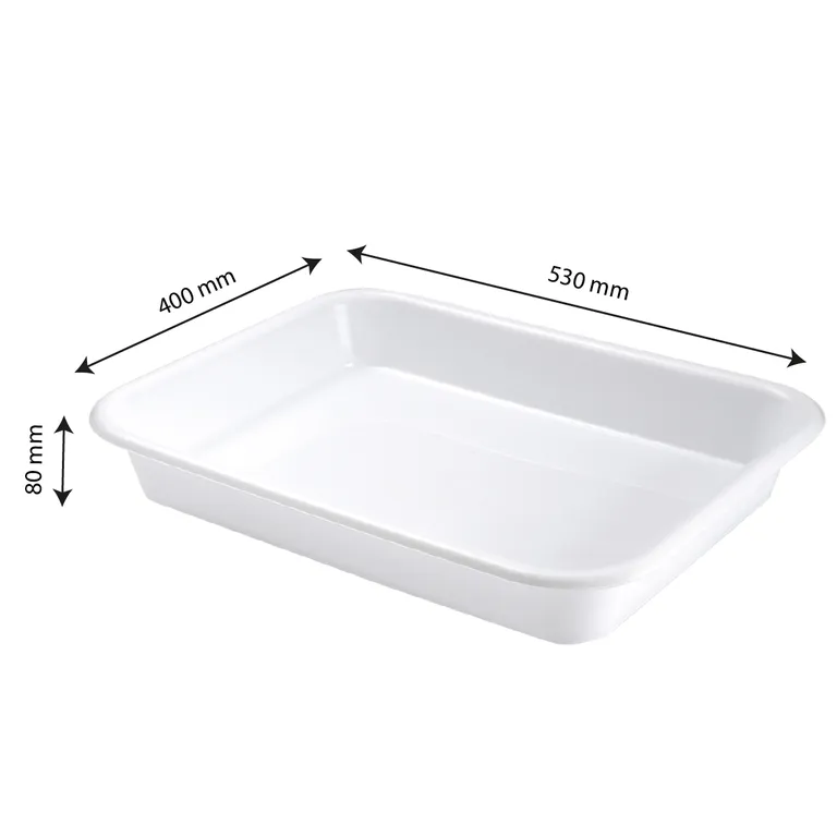 Plastkasse 10L glatt hvit HDPE 