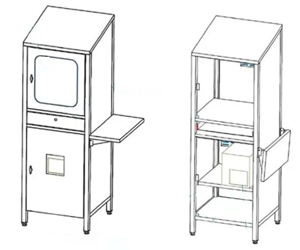 PC-skap for skjerm/tastatur/printer