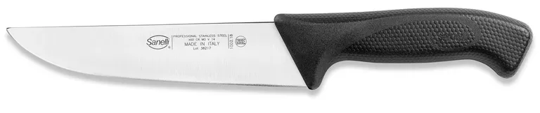 Slaktekniv 16cm rett, sort skaft