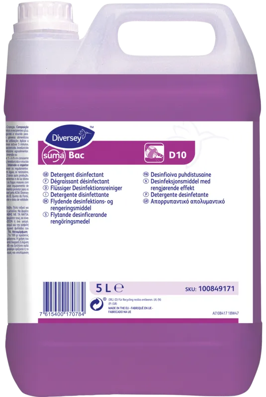 SUMA BAC D10 overflatedesinfeksjon, 5L