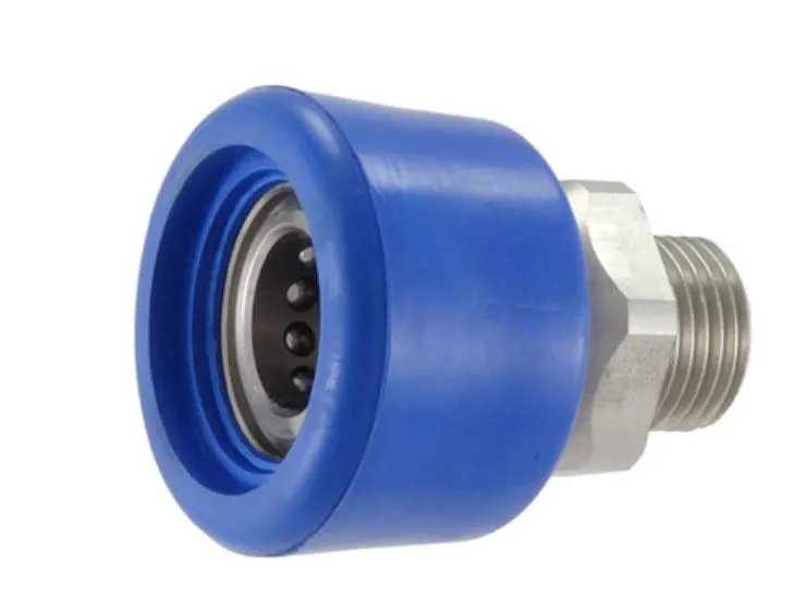 Avgangskobling 1/2" BLÅ gummiert