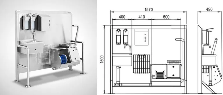 Hygienevegg HW komplett