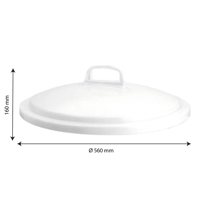 Lokk til 75L beholder, Hvit